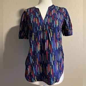 Anthropologie Pencil Blouse 2 of 52 Conversations Sz 0